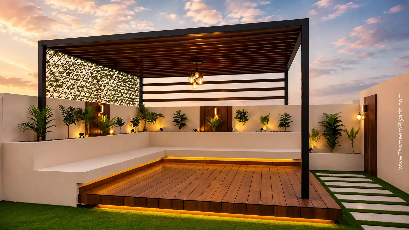تصميم شلالات جدارية راقية في الرياض
