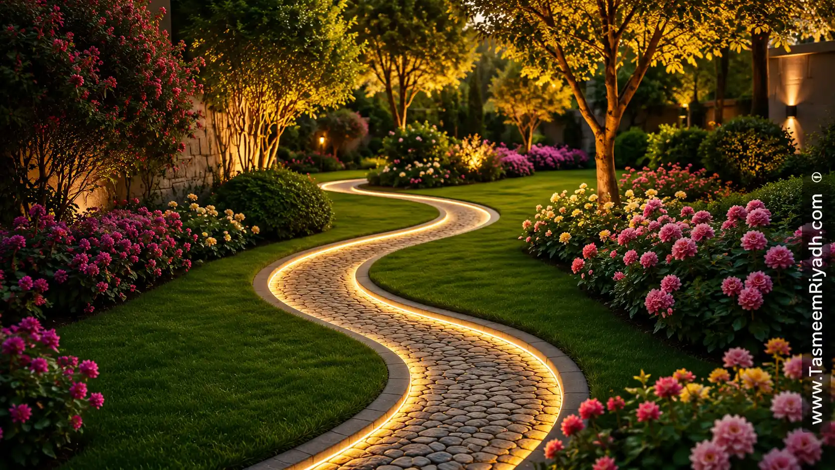 تنسيق حدائق فلل ومنازل بحي المونسية الرياض